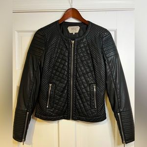 Zara women’s quilted leather jacket | Size L